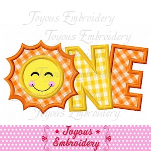 Instant Download Sun Applique Embroidery Design,First birthday applique,Baby Birthday Sun applique design NO:2001
