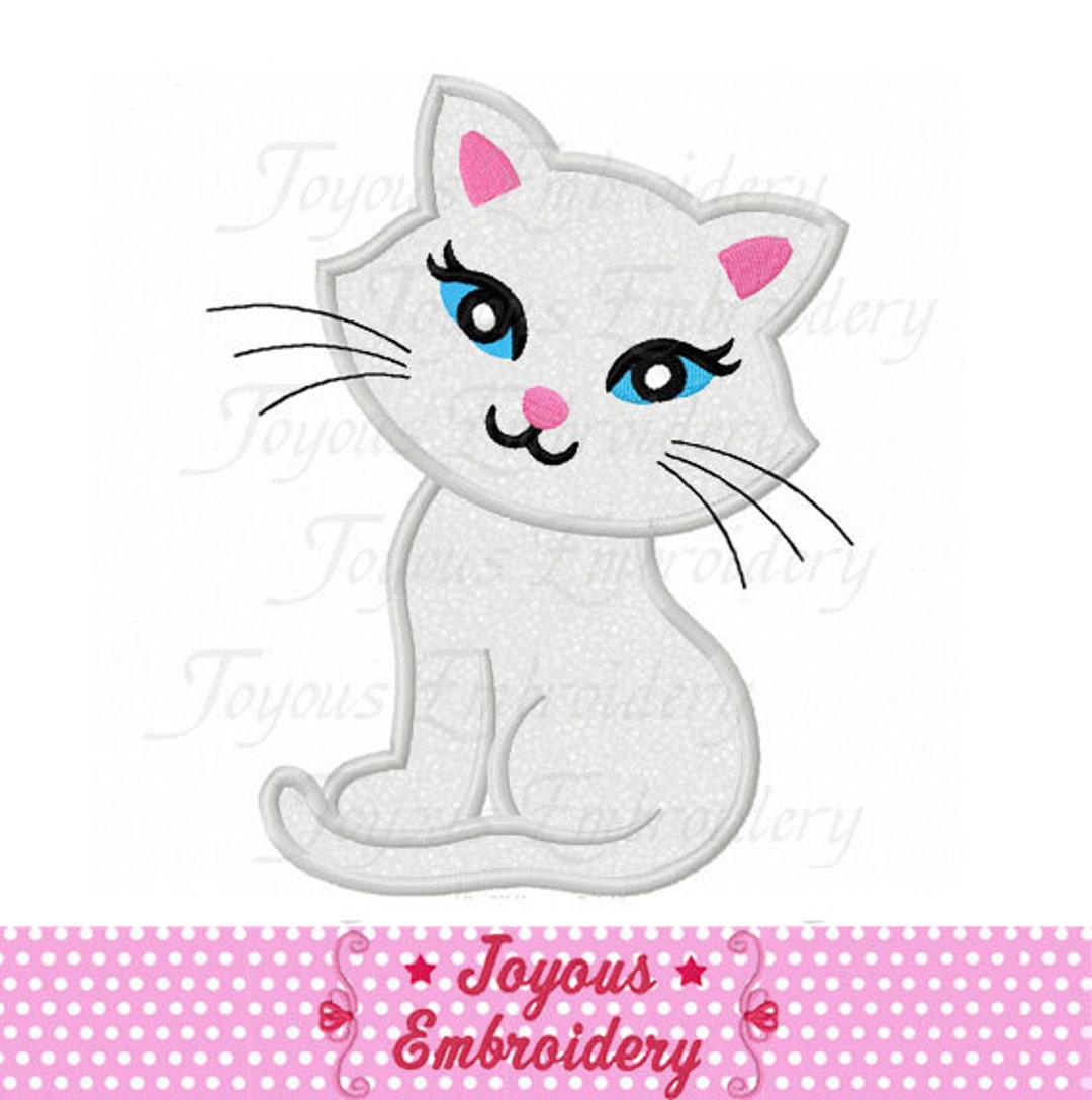 Instant Download Cute Cat Applique Machine Embroidery Design NO:2181 - Etsy