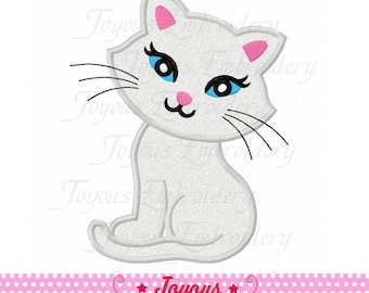 Descarga inmediata Gato lindo aplique bordado de la máquina de diseño NO: 2181