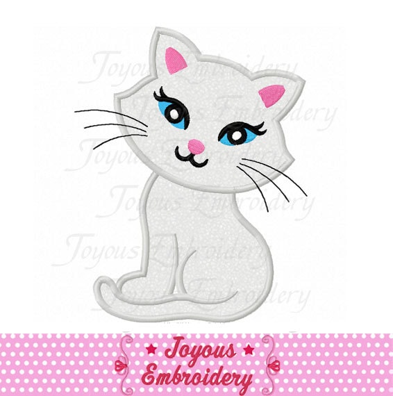 Instant Download Cute Cat Applique Machine Embroidery Design NO:2181 - Etsy