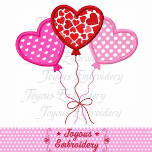 Valentine's day Applique,Heart Balloon applique,Machine Embroidery file, Balloon Applique Pattern NO:1668