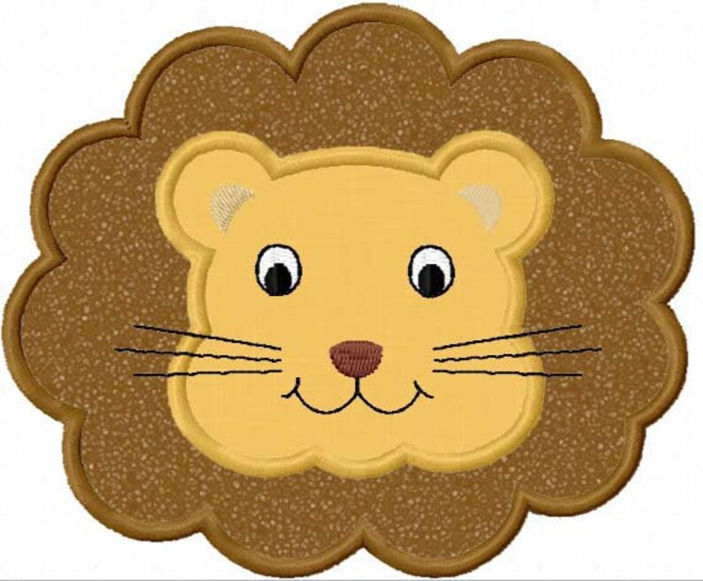 Instant Download Lion Applique Machine Embroidery Design Etsy