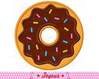 Donut Applique Embroidery Design, Donut Birthday Machine Embroidery File, Instant Download