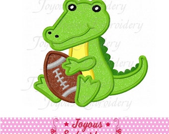 Alligator Applique,Alligator Embroidery,Football Applique,Football Embroidery,Machine Embroidery,EMbroidery Design NO:2068