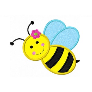 Girl Bee Applique,Bee Embroidery,Machine Embroidery Design,Instant Download Embroidery File NO:1406