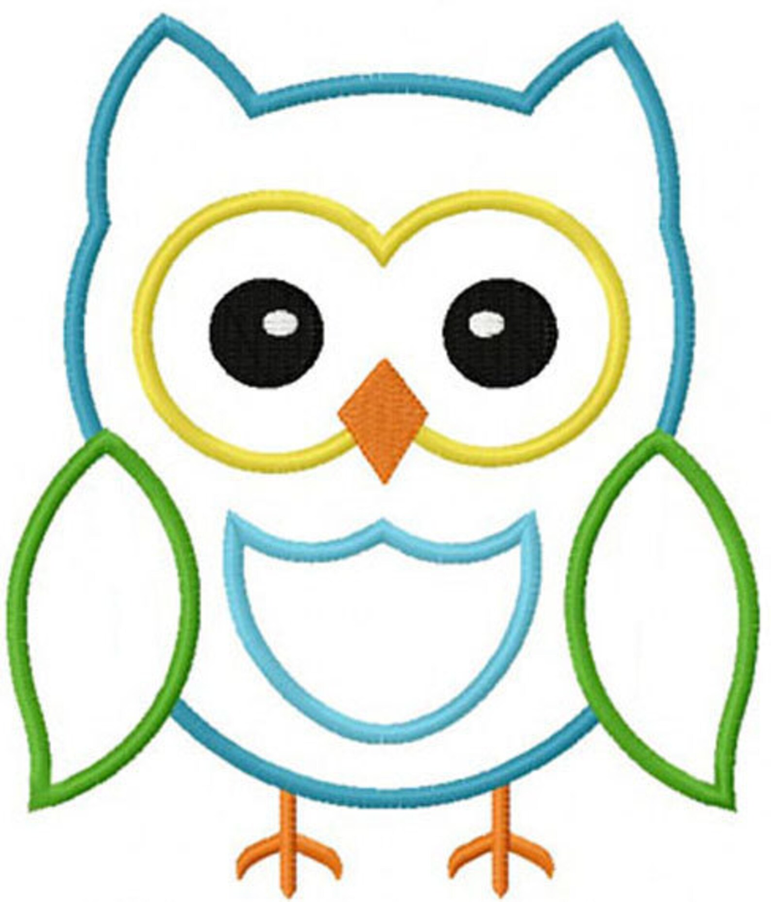 Instant Download Owl Applique Machine Embroidery Designowl Etsy