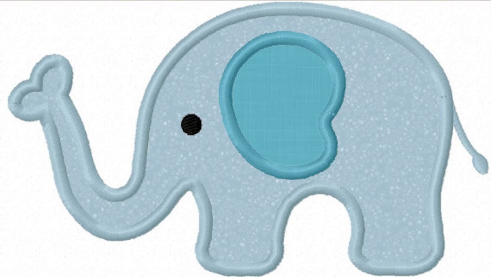 Instant Download Elephant Applique Machine Embroidery Design Etsy