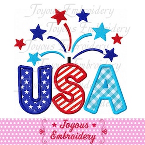 USA Fireworks Embroidery Design-Patriotic 4th of July Embroidery File-Red White Blue Embroidery-Independence Day Machine Embroidery File