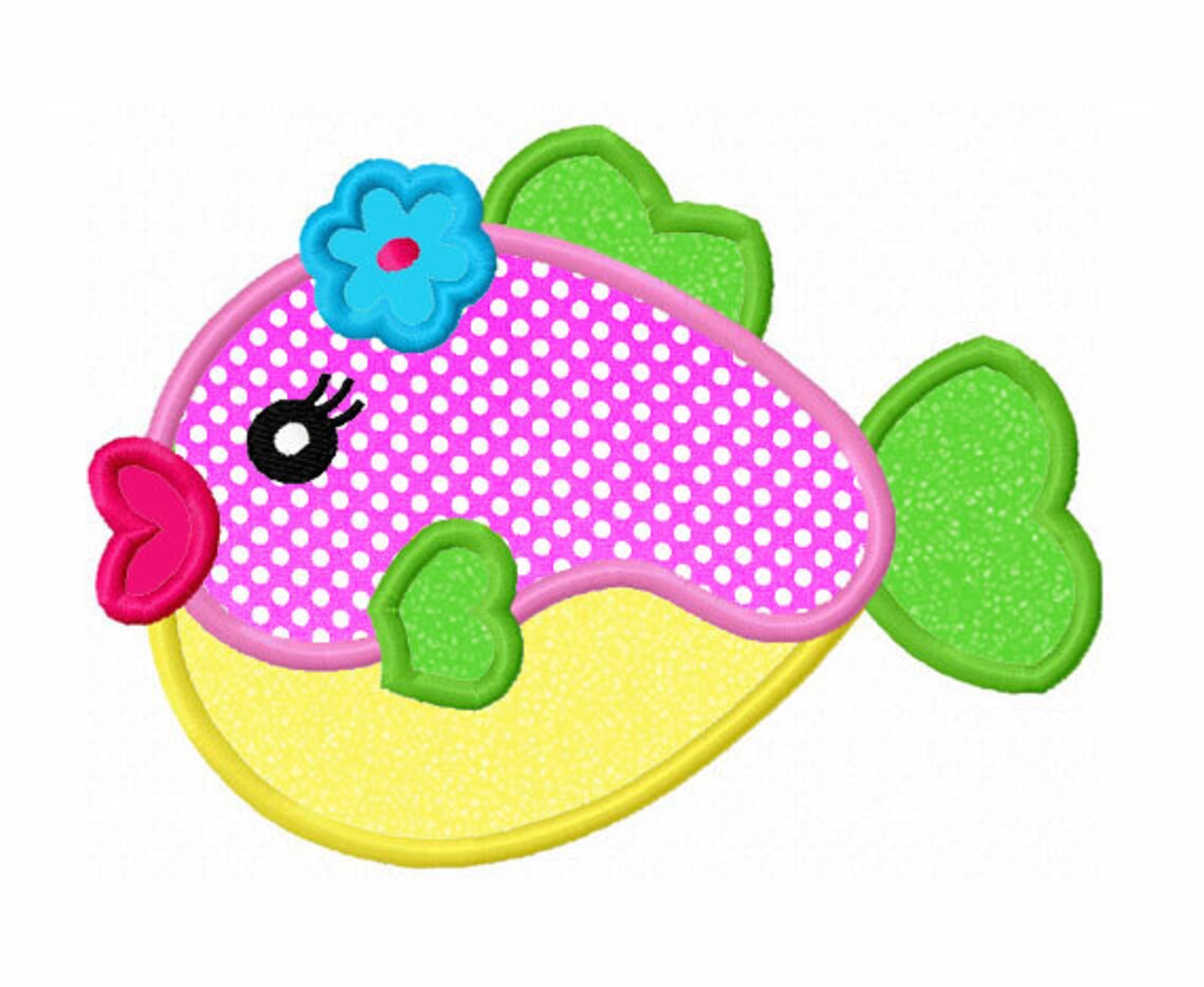 Fish Applique Embroidery Fish Applique Embroidery