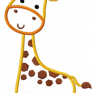 Giraffe Applique Embroidery Design,Giraffe Machine embroider design,Animal applique design NO:1260 image 2