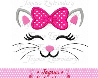 Cat Face Embroidery Design,Kitten Embroidery File,Cute Cat Embroidery, Machine Embroidery Design,Girls Embroidery Design