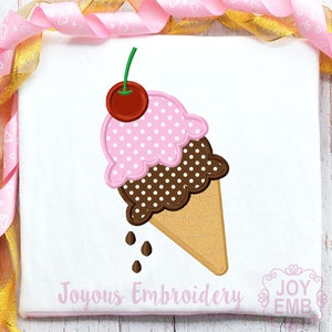 Ice Cream Applique,Ice Cream Embroidery,Sweet Summer Time Machine Embroidery,Embroidery Design