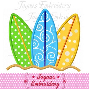 Instant Download Three Surfboards Applique Machine Embroidery Design NO:2093
