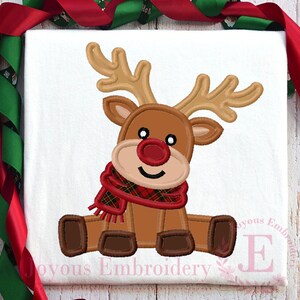 Baby Reindeer Applique Design,Christmas Embroidery Design,Rudolf Embroidery Design,Machine Embroidery File