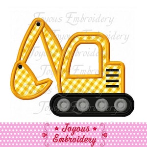Digger Applique,Excavator Applique,Excavator Embroidery,Boys Shirt Applique,Instant Download Embroidery File NO:2616