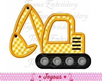 Digger Applique,Excavator Applique,Excavator Embroidery,Boys Shirt Applique,Instant Download Embroidery File NO:2616