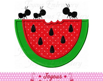 Watermelon Ant Applique，Summer applique,Watermelon embroidery file,Instant download Machine Embroidery Design:2327