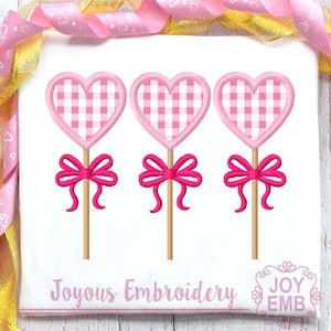 Heart Embroidery Design,Valentine's day Embroidery,Heart Sucker Embroidery File,Machine Embroidery Design
