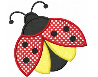 Ladybug Applique Embroidery File,Bug Embroidery Design,Garden Insect Machine Embroidery Design