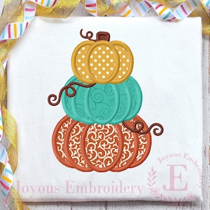 Pumpkin Applique Machine Embroidery Design,Thanksgiving Embroidery Design,Machine Embroidery File,Pumpkin Season Embroidery design