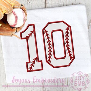 Baseball Numbers Applique,0-9 Numbers Embroidery,baseball Shirt ...