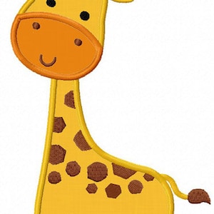 Giraffe Applique Embroidery Design,Giraffe Machine embroider design,Animal applique design NO:1260 image 1
