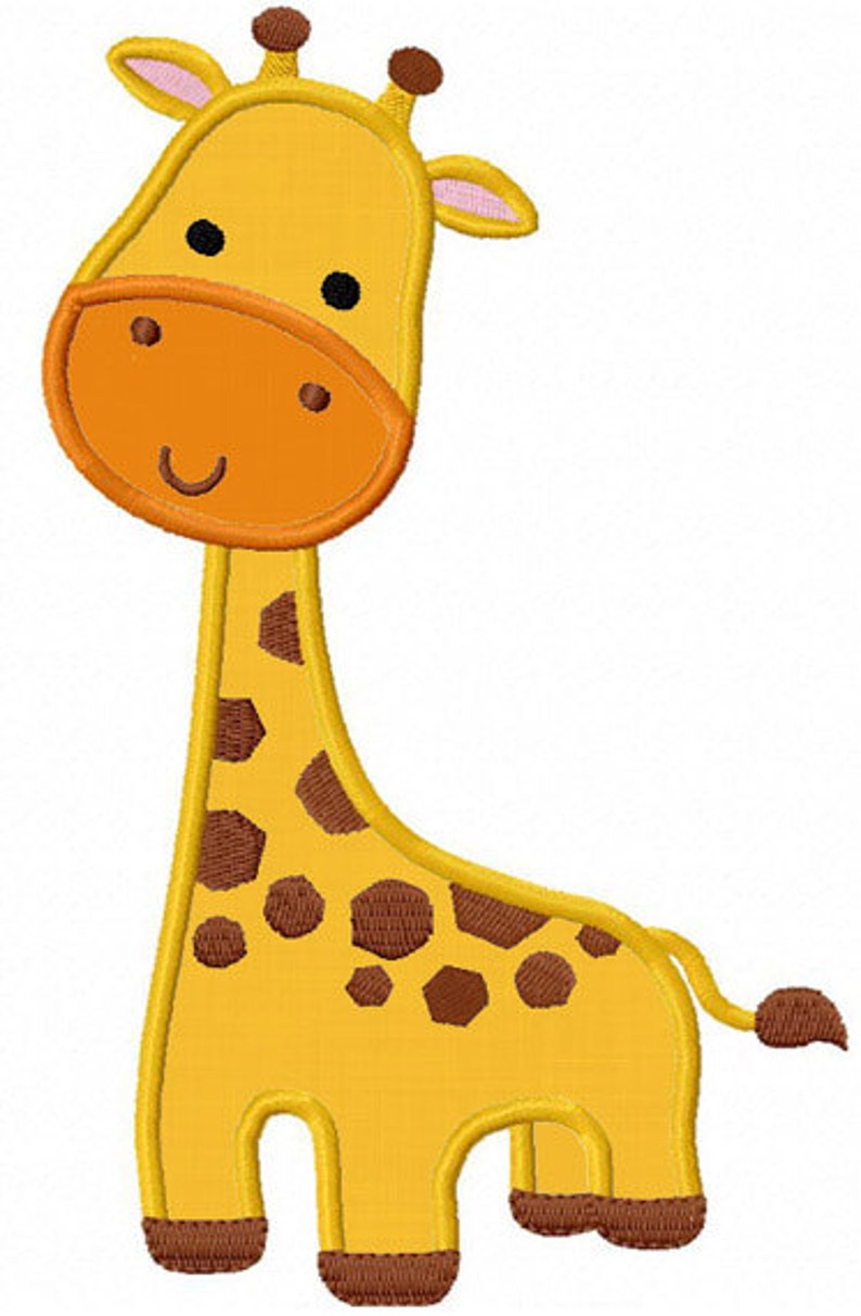 Giraffe Applique Embroidery Design,Giraffe Machine embroider design,Animal applique design NO:1260 image 1