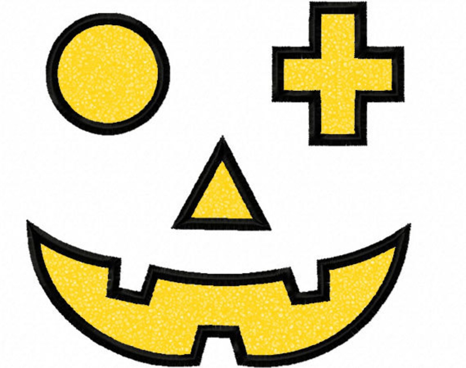 Halloween pumpkin face applique machine embroidery design  etsy Halloween pumpkin face applique machine embroidery design  etsy