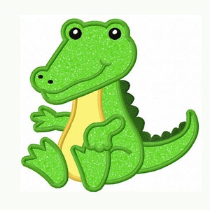 Applique bébé alligator,Broderie Alligator,Broderie machine,Design de broderie NO:1307