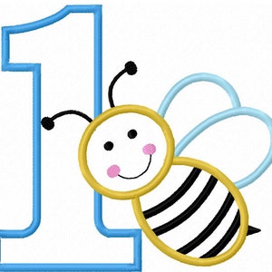 Instant Download Bee Numbers 1-9 Applique Machine Embroidery Design NO:1274 image 3