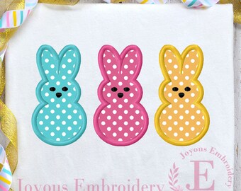 Easter Bunny Peeps Applique,Bunny Peeps Embroidery Design,Easter Embroidery Design,Machine Embroidery,Happy Easter Embroidery Design