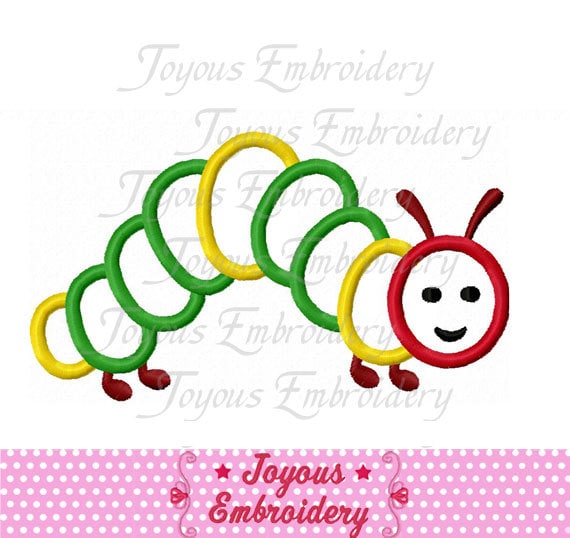 Caterpillar Embroidery Design Instant Download