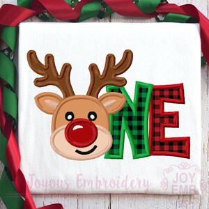First Christmas Applique,Baby Christmas,Reindeer One Applique,Christmas Embroidery,Reindeer Embroidery,Baby Christmas,Embroidery Design