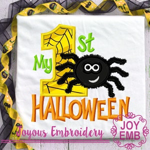 My First Halloween Embroidery File,Halloween Spider applique Embroidery,Spooky Halloween Machine Embroidery NO:3112