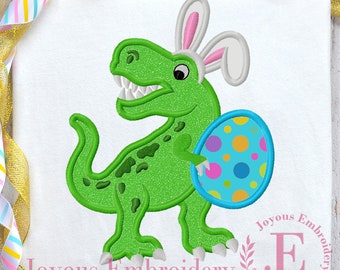 Easter Dinosaur Embroidery Design,Easter Rex Design,Dinosaur Applique,Happy Easter Embroidery Design,Machine Embroidery File