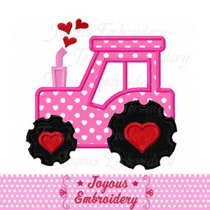 Instant Download Valentine's Day Tractor Applique Machine Embroidery ...