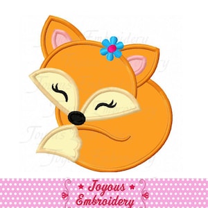 Girl Fox Applique,Fox Embroidery,Machine Embroidery Design NO:2485