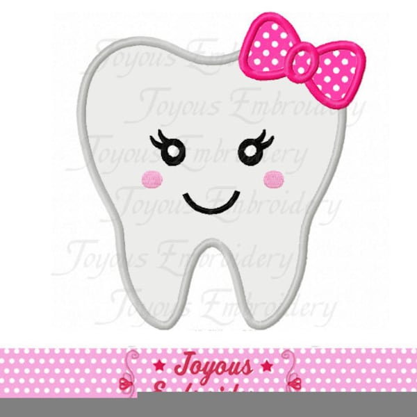 Instant Download Tooth For Girls Applique Machine Embroidery Design NO:2124