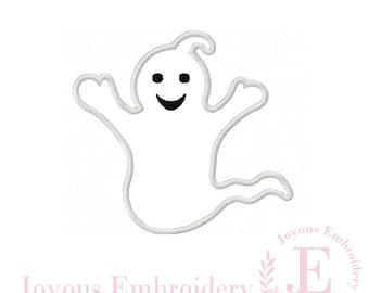 Halloween Ghost Applique Embroidery Design,Cute Ghost Embroidery File,Spooky Season Machine Embroidery Design