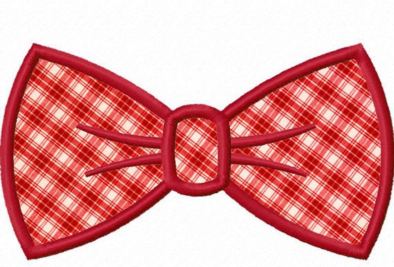 Instant Download Bow Tie Applique Machine Embroidery Design Etsy