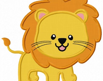 Lion Applique Machine Borduurwerk Design, Lion borduurwerk, Animal Applique, Zoo applique ontwerp, Zoo Verjaardag NO:1261