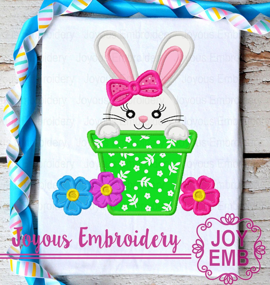 Instant Download Easter Bunny Applique Machine Embroidery Design,bunny ...