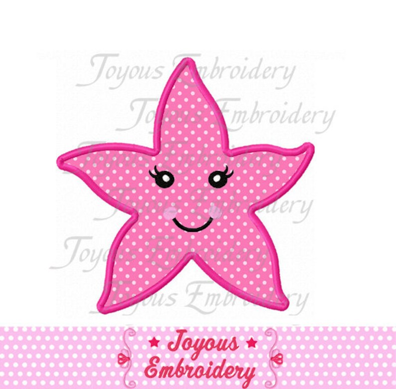 Instant Download Starfish Applique Machine Embroidery Design Etsy