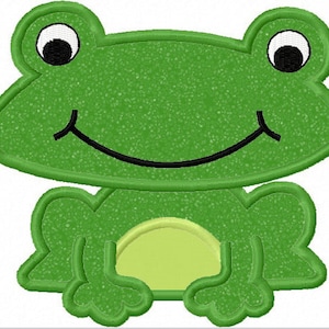 Instant Download Frog Applique Machine Embroidery Design NO:1121