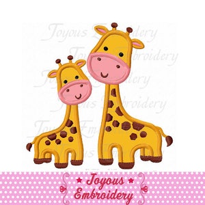 Giraffe Baby und Mama Stickdatei, Tier Stickdatei