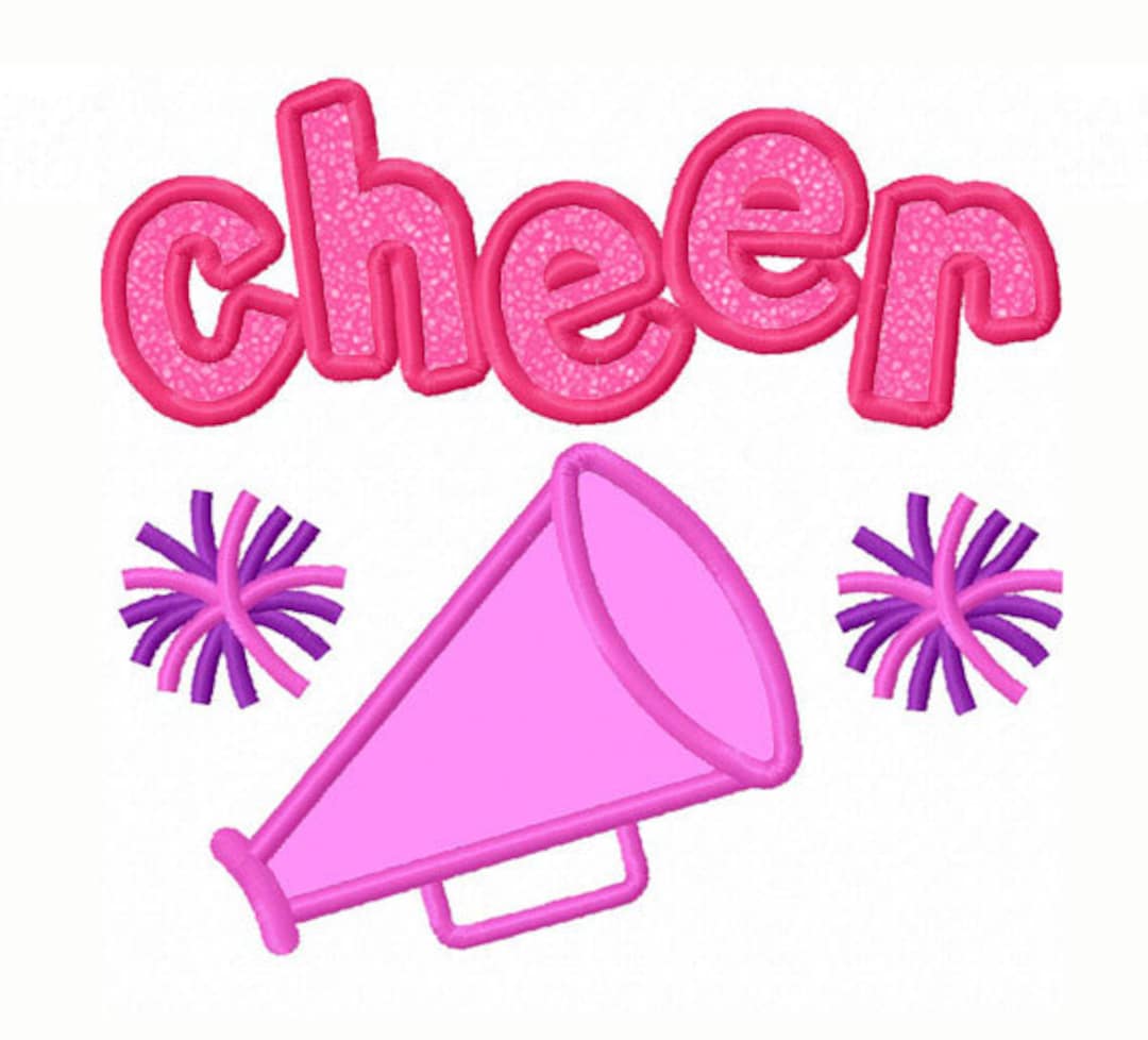 Cheer Embroiderymegaphone Appliquecheer Appliquemachine - Etsy Norway