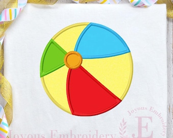 Beach ball Applique Embroidery,Summer Time Machine Embroidery Design,Instant Download
