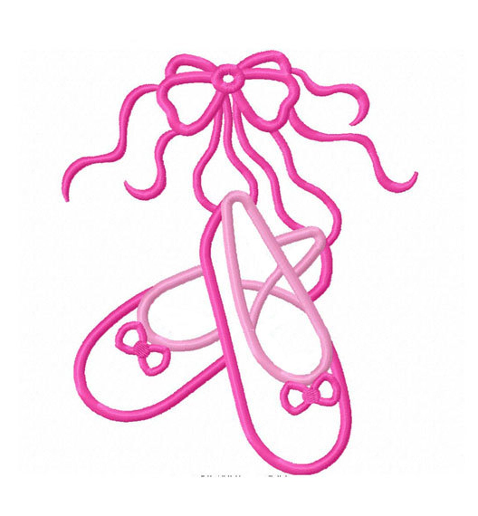 Instant download ballet shoes applique machine embroidery  etsy
