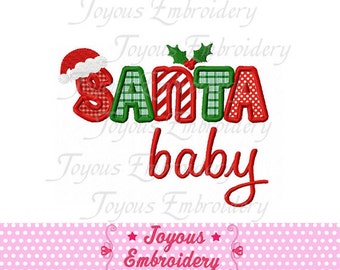 Instant Download Christmas Santa Baby Applique Machine Embroidery Design NO:1247