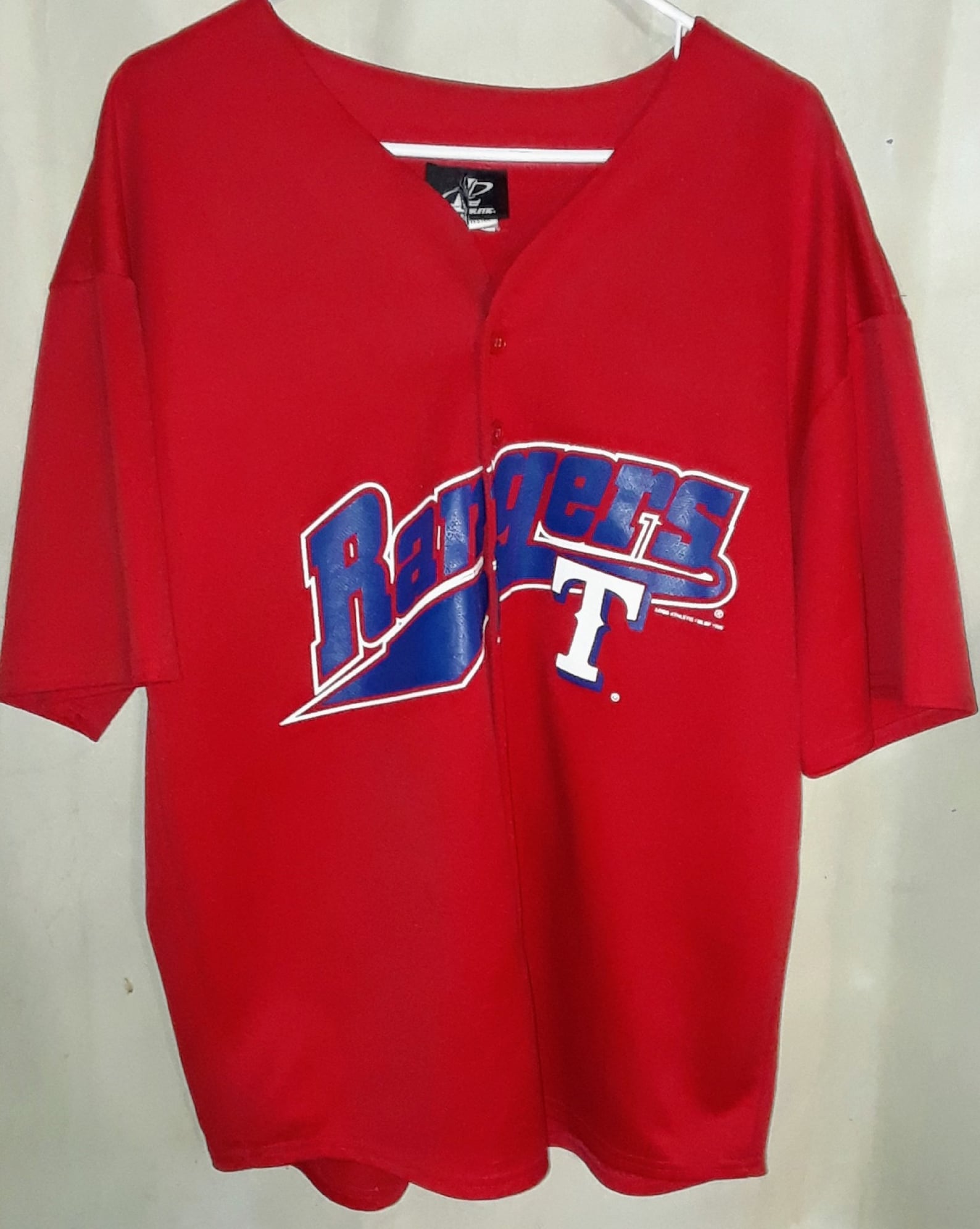 Jersey From 1999 MLB Texas Rangers Replica Jersey by Logo Athletic Size